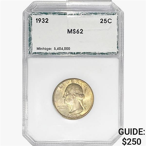 1932 Washington Silver Quarter PCI MS62