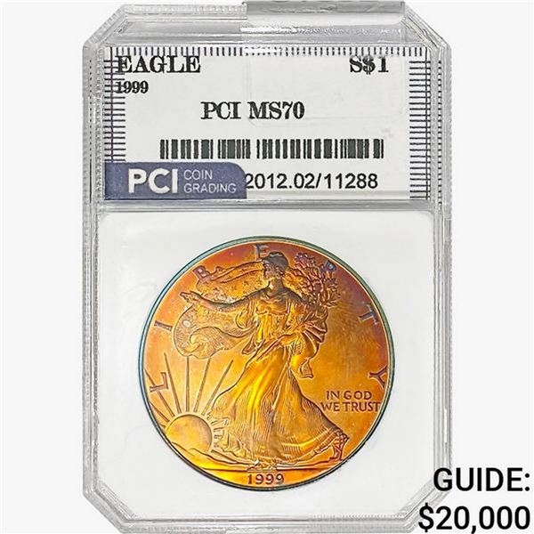 1999 Silver Eagle PCI MS70
