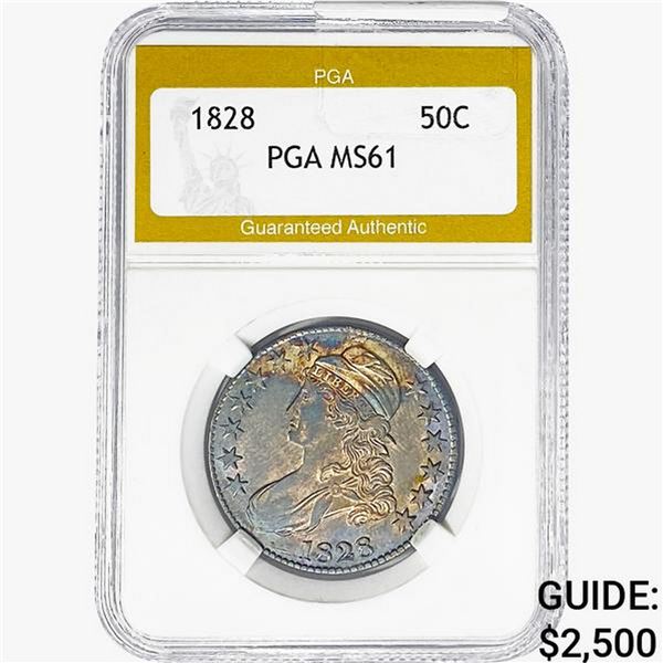 1828 Capped Bust Half Dollar PGA MS61
