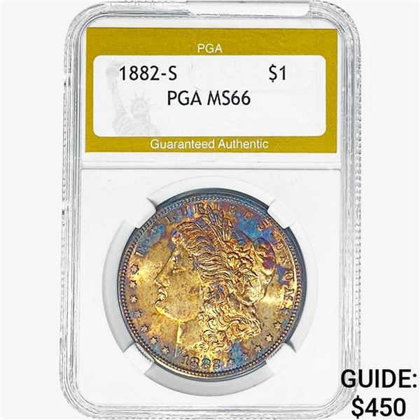 1882-S Morgan Silver Dollar PGA MS65