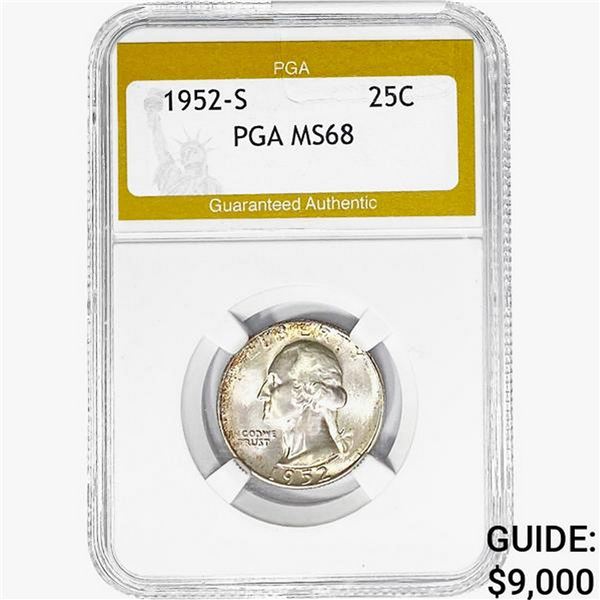 1952-S Washington Silver Quarter PGA MS68