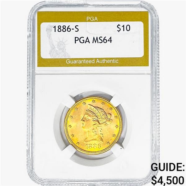 1886-S $10 Gold Eagle PGA MS64