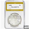 Image 1 : 1890 Morgan Silver Dollar PGA MS65 PL