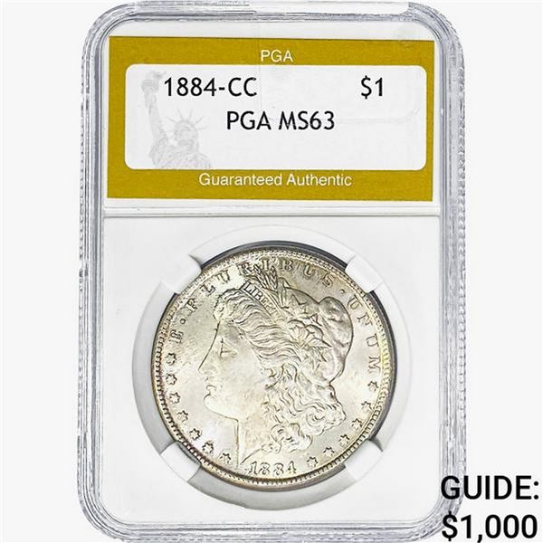 1884-CC Morgan Silver Dollar PGA MS63