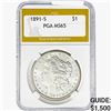 1891-S Morgan Silver Dollar PGA MS65