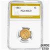 1863 Indian Head Cent PGA MS63+
