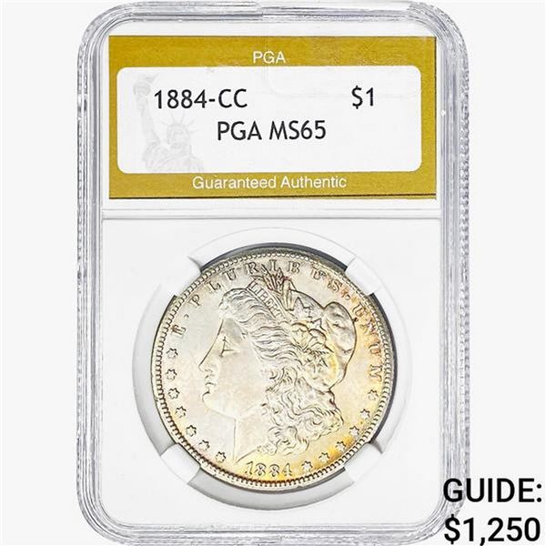 1884-CC Morgan Silver Dollar PGA MS65