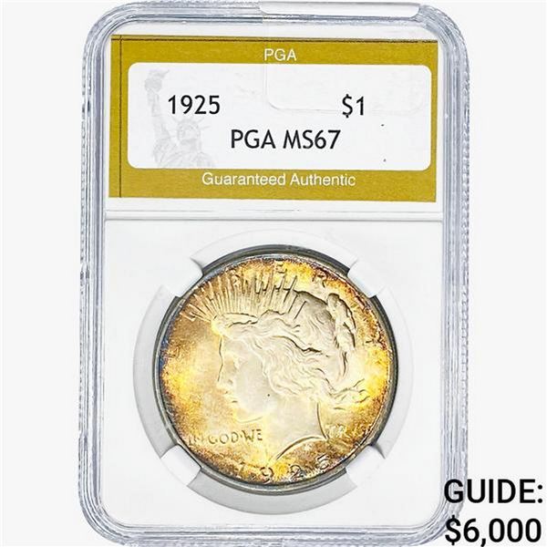 1925 Silver Peace Dollar PGA MS67