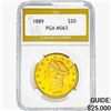 1889 $20 Gold Double Eagle PGA MS63
