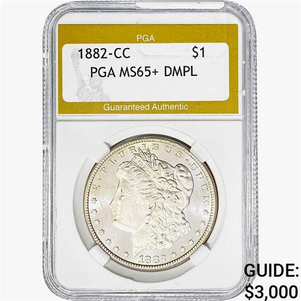 1882-CC Morgan Silver Dollar PGA MS65+ DMPL