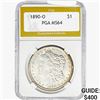 1890-O Morgan Silver Dollar PGA MS64