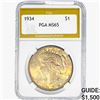 1934 Silver Peace Dollar PGA MS65