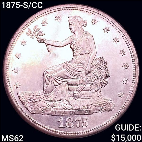 1875-S/CC Silver Trade Dollar UNCIRCULATED