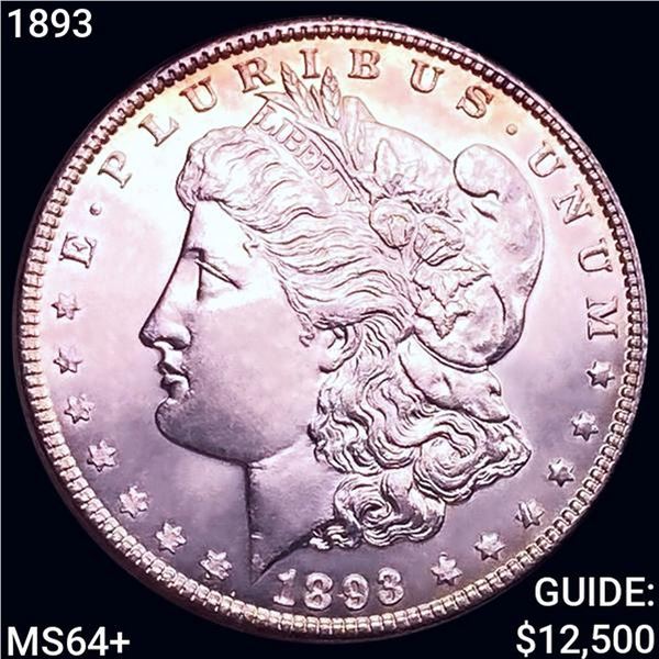 1893 Morgan Silver Dollar CHOICE BU+