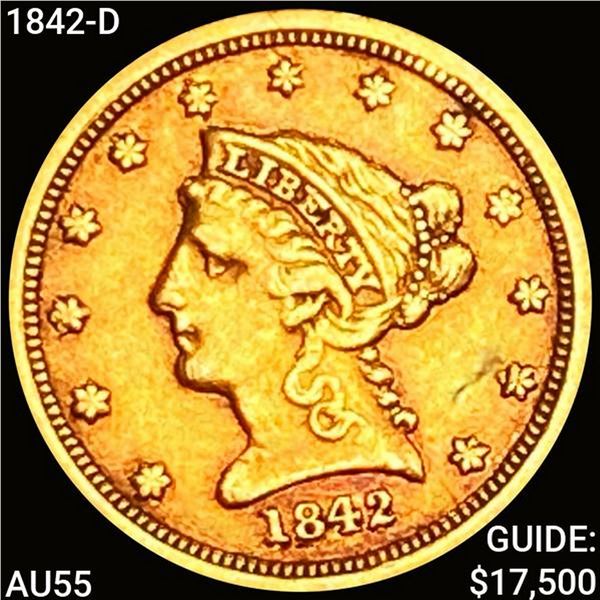 1842-D $2.50 Gold Quarter Eagle HIGH GRADE
