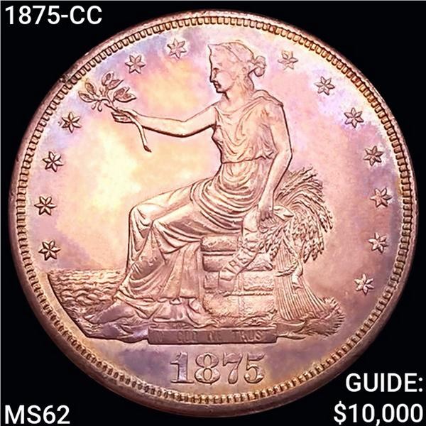 1875-CC Silver Trade Dollar UNCIRCULATED