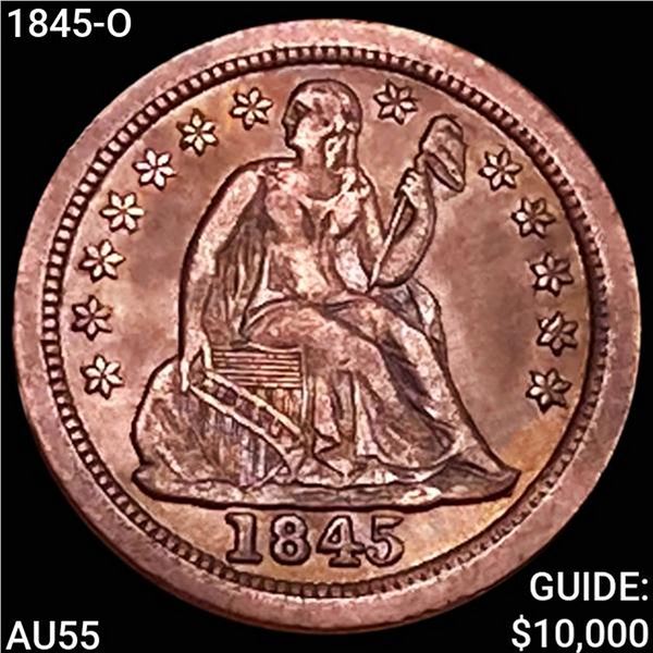 1845-O Seated Liberty Dime HIGH GRADE