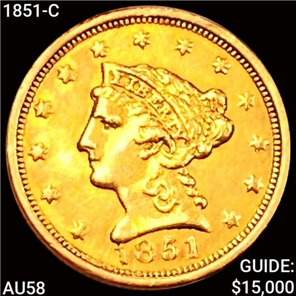 1851-C $2.50 Gold Quarter Eagle CHOICE AU