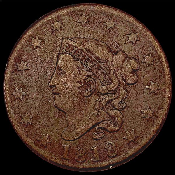 1818 Coronet Head Large Cent LIGHTLY CIRCULATED