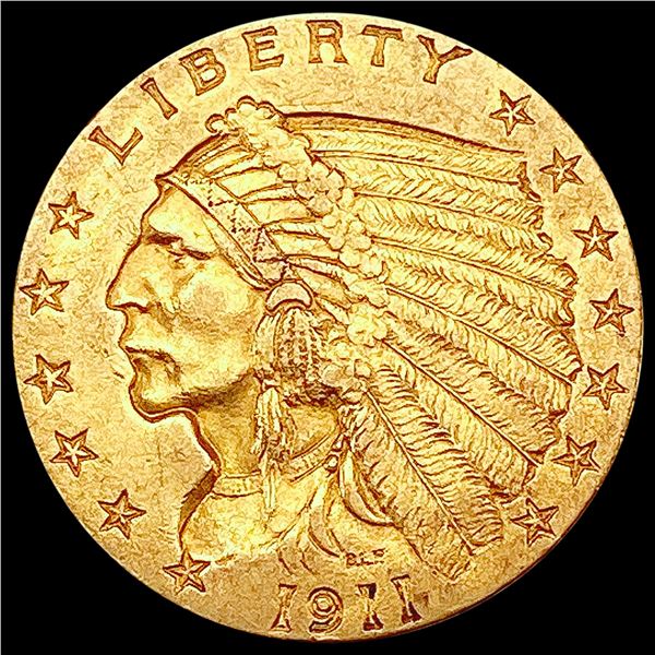 1911 $2.50 Gold Quarter Eagle CLOSELY UNCIRCULATED