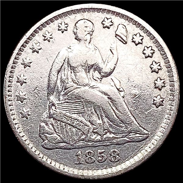 1858 Seated Liberty Half Dime NEARLY UNCIRCULATED