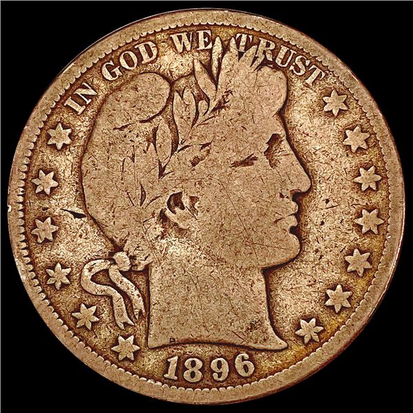 1896-S Barber Half Dollar NICELY CIRCULATED