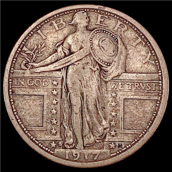 1917-S T1 Standing Liberty Quarter LIGHTLY CIRCULATED