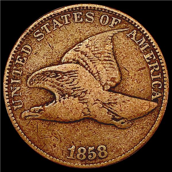 1858 Flying Eagle Cent ABOUT UNCIRCULATED
