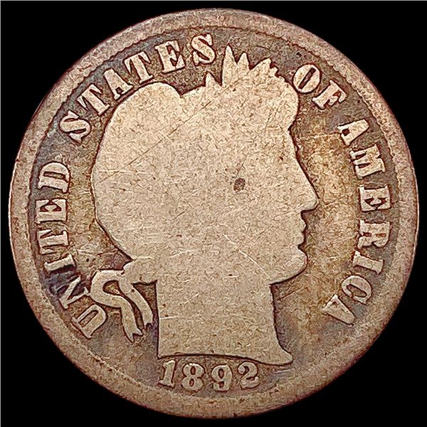 1892-S Barber Dime NICELY CIRCULATED