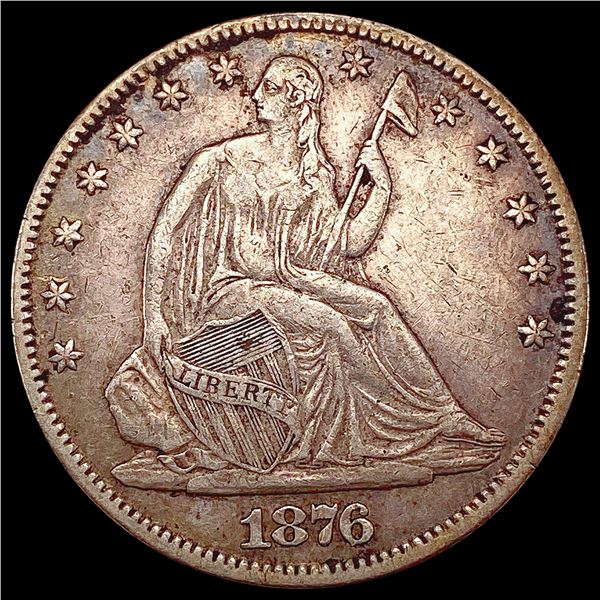 1876 Seated Liberty Half Dollar NEARLY UNCIRCULATED