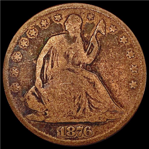 1876 Seated Liberty Half Dollar LIGHTLY CIRCULATED