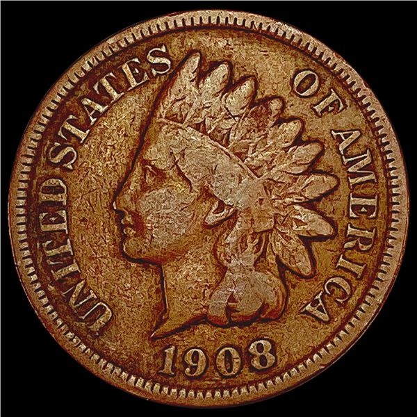1908-S Indian Head Cent ABOUT UNCIRCULATED