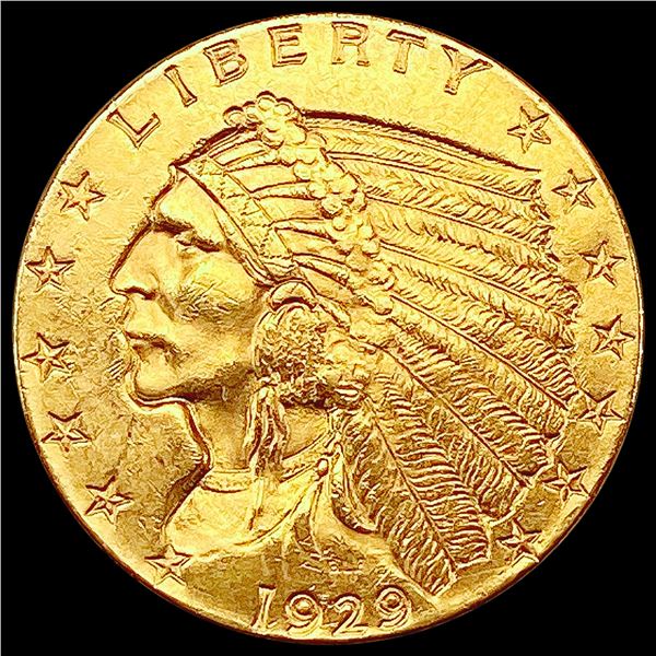 1929 $2.50 Gold Quarter Eagle CLOSELY UNCIRCULATED