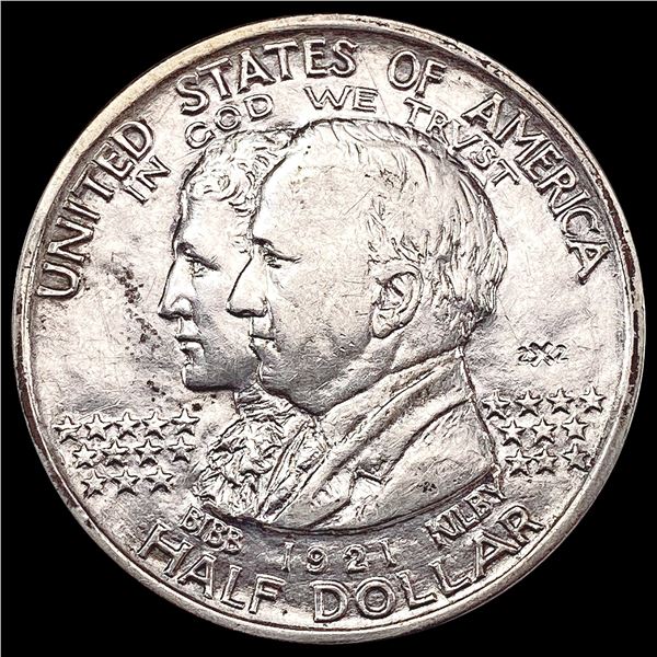 1921 2X2 Alabama Half Dollar CLOSELY UNCIRCULATED