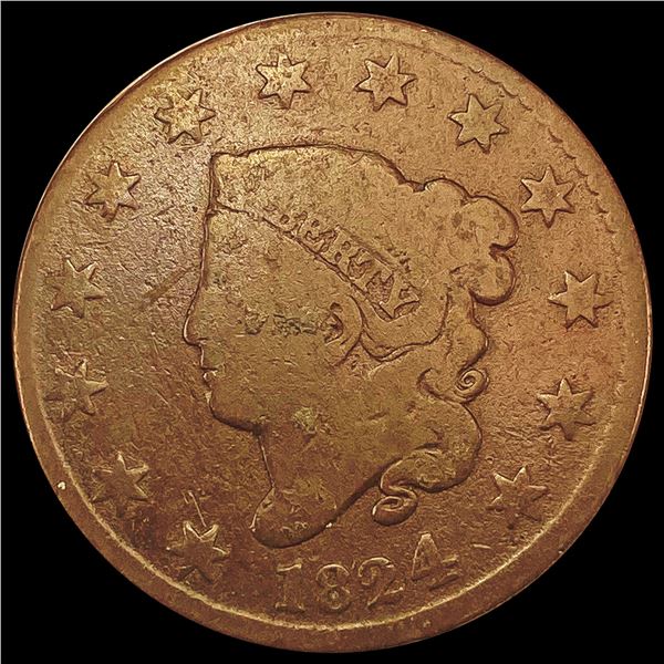 1824 Coronet Head Large Cent NICELY CIRCULATED