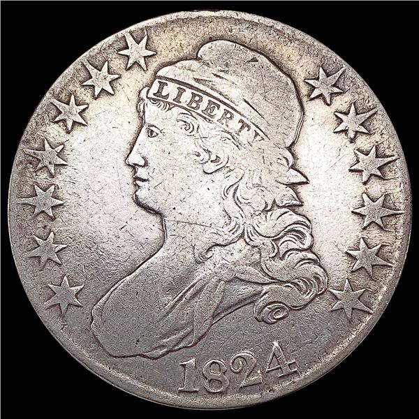 1824 Capped Bust Half Dollar LIGHTLY CIRCULATED