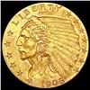 Image 1 : 1908 $2.50 Gold Quarter Eagle CLOSELY UNCIRCULATED
