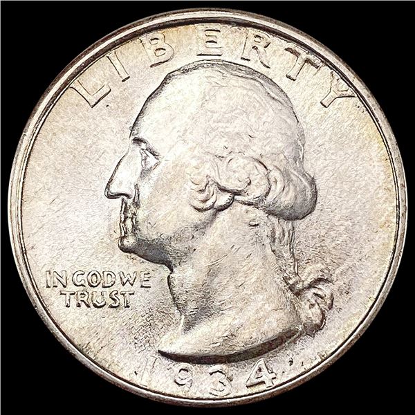 1934 Washington Silver Quarter SUPERB GEM BU