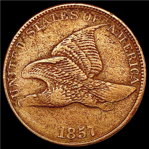 1857 Flying Eagle Cent ABOUT UNCIRCULATED