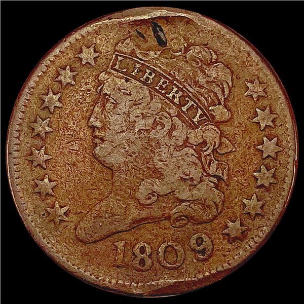 1809 Classic Head Half Cent NICELY CIRCULATED