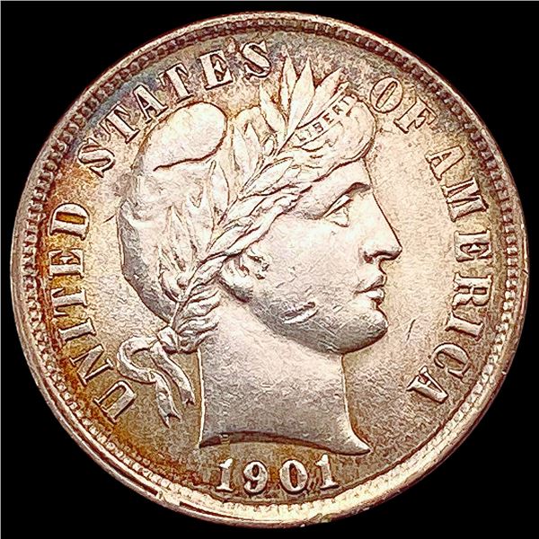 1901 Barber Dime CLOSELY UNCIRCULATED