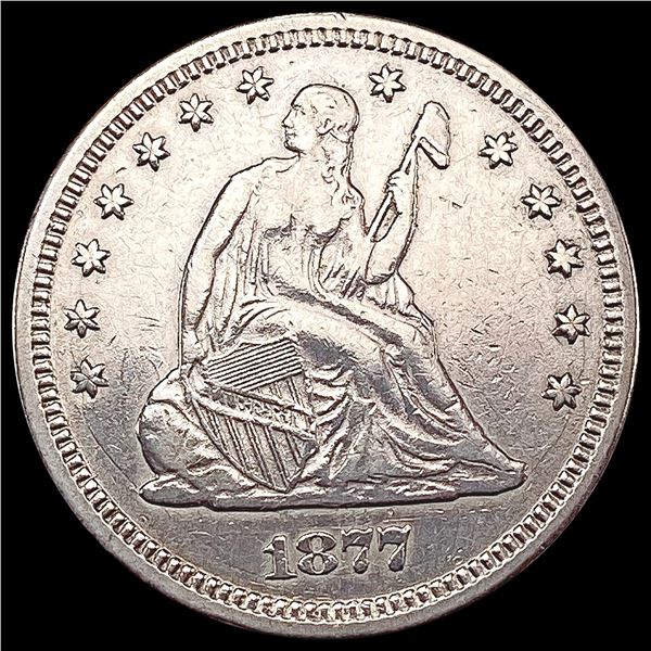 1877 Seated Liberty Quarter CHOICE AU