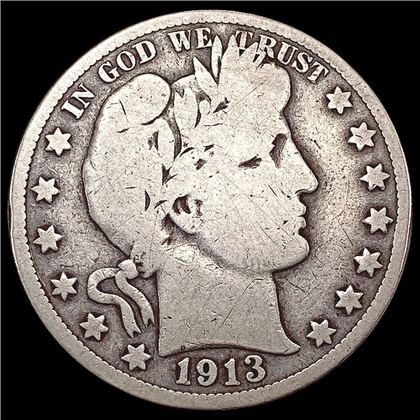 1913 Barber Half Dollar LIGHTLY CIRCULATED