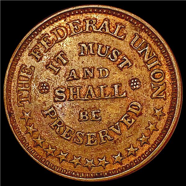 1863 Civil War Token; Army, Navy UNCIRCULATED