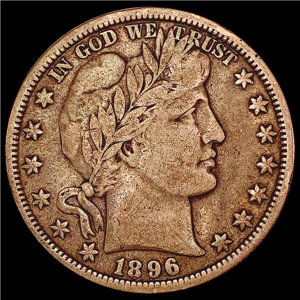 1896-O Barber Half Dollar LIGHTLY CIRCULATED