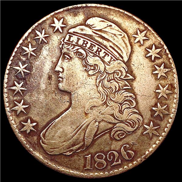 1826 Capped Bust Half Dollar ABOUT UNCIRCULATED