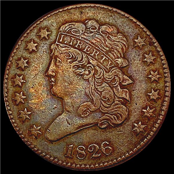 1826 Classic Head Half Cent NEARLY UNCIRCULATED