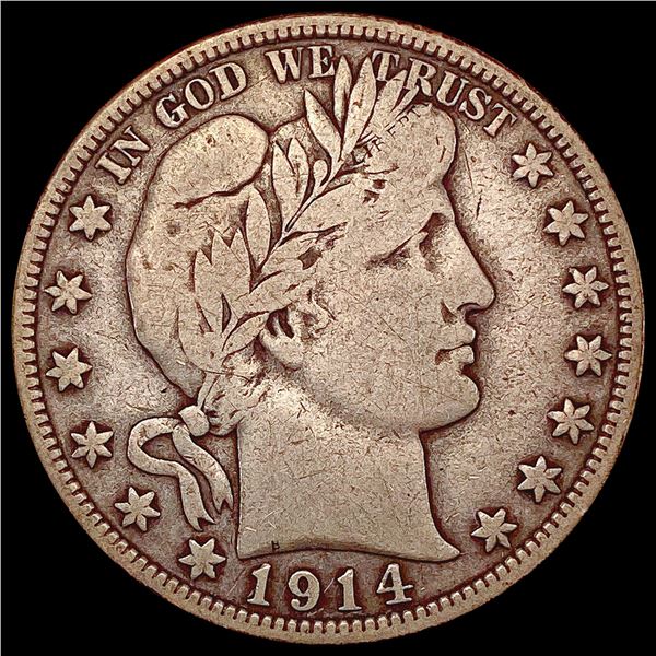 1914-S Barber Half Dollar ABOUT UNCIRCULATED