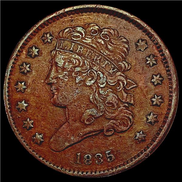 1835 Classic Head Half Cent ABOUT UNCIRCULATED