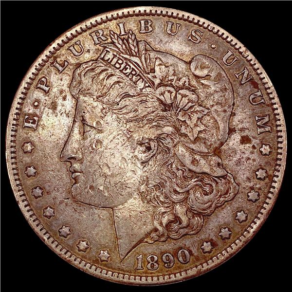 1890-CC Morgan Silver Dollar LIGHTLY CIRCULATED